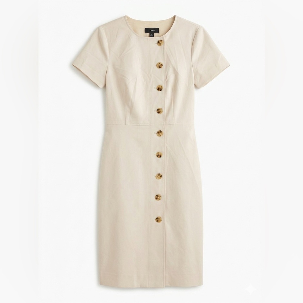 J.Crew 365 line button up beige size 4